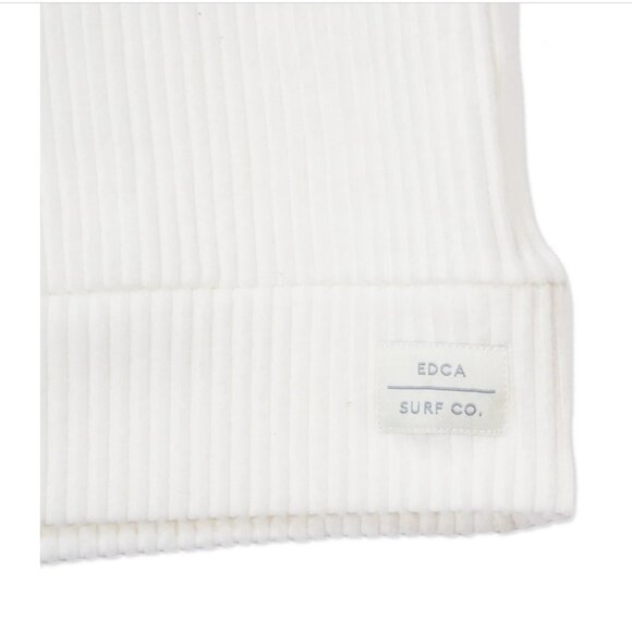 EVERYDAY CALIFORNIA Malibu Ribbed Hoodie in White NWT - Picture 8 of 11